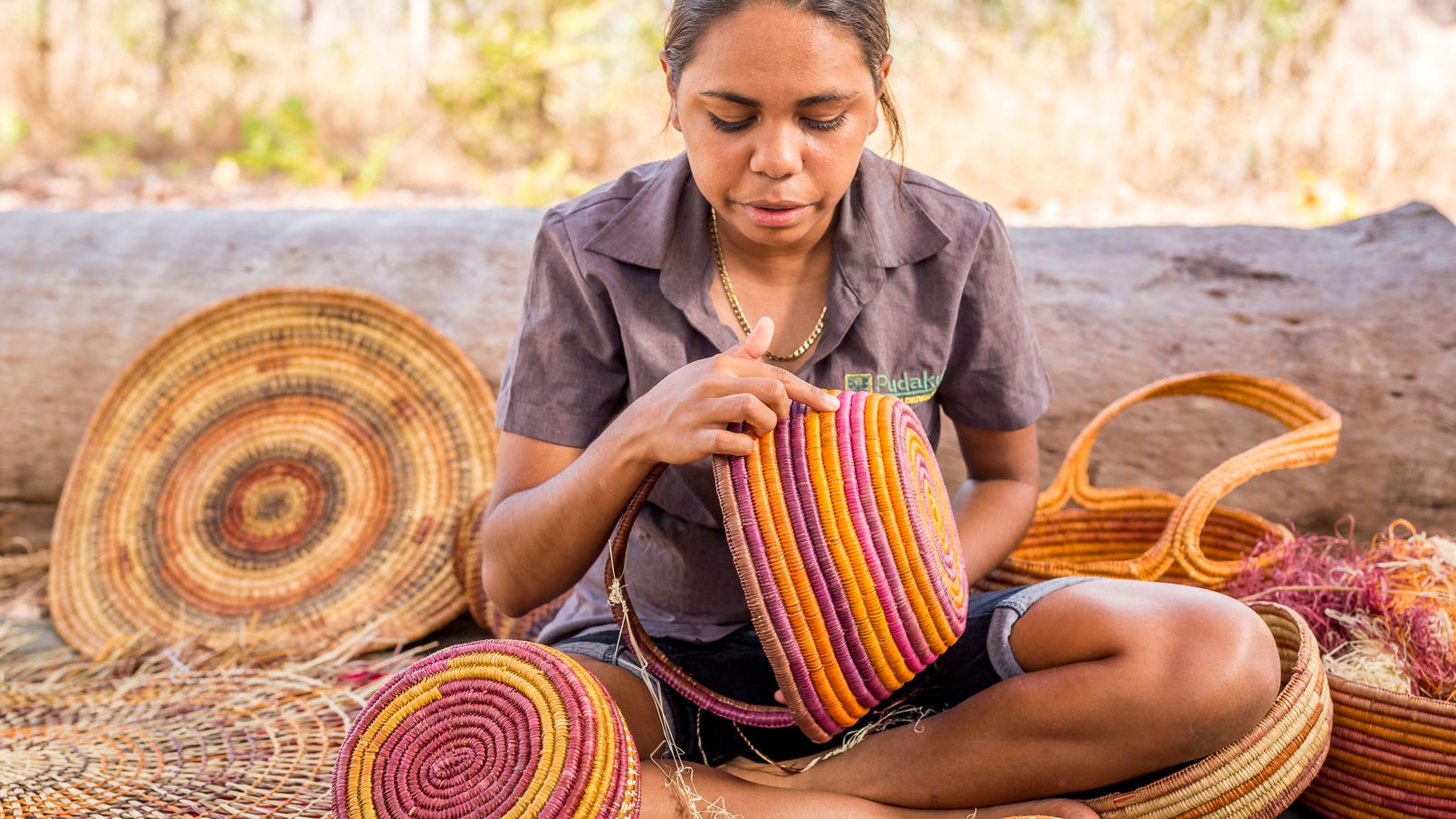 Pudakul Aboriginal Cultural Tours basket weaving