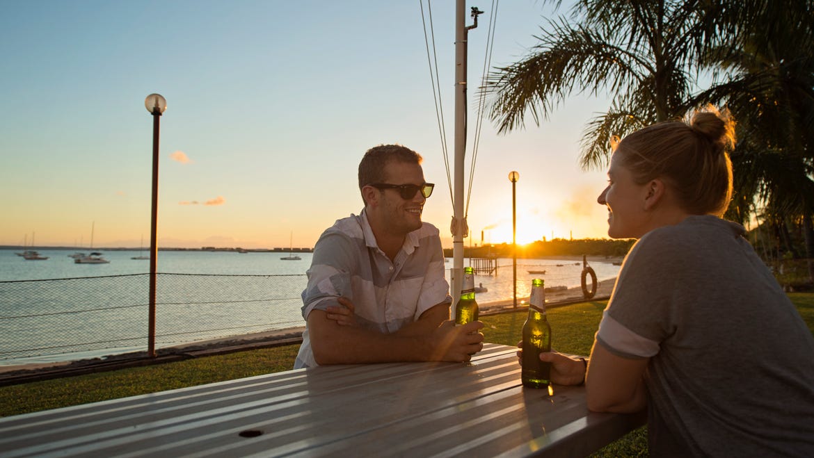 Sunset drinks at Gove Boat Club