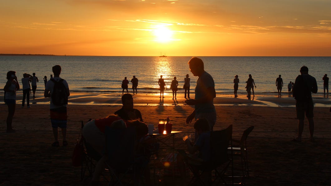 Mindil Beach Markets sunset in Darwin