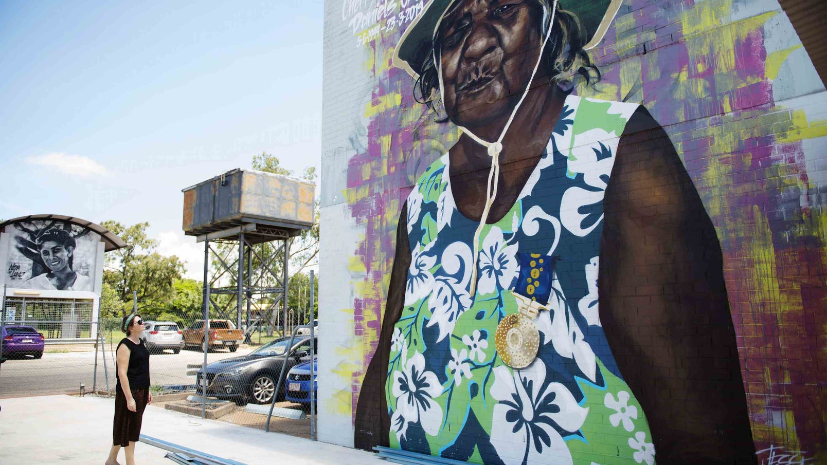 Katherine Street Art illustrating an Aboriginal woman