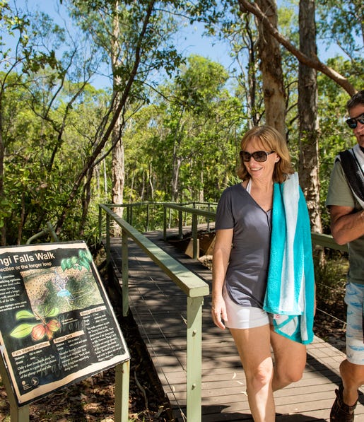 Couple exploring Wangi falls