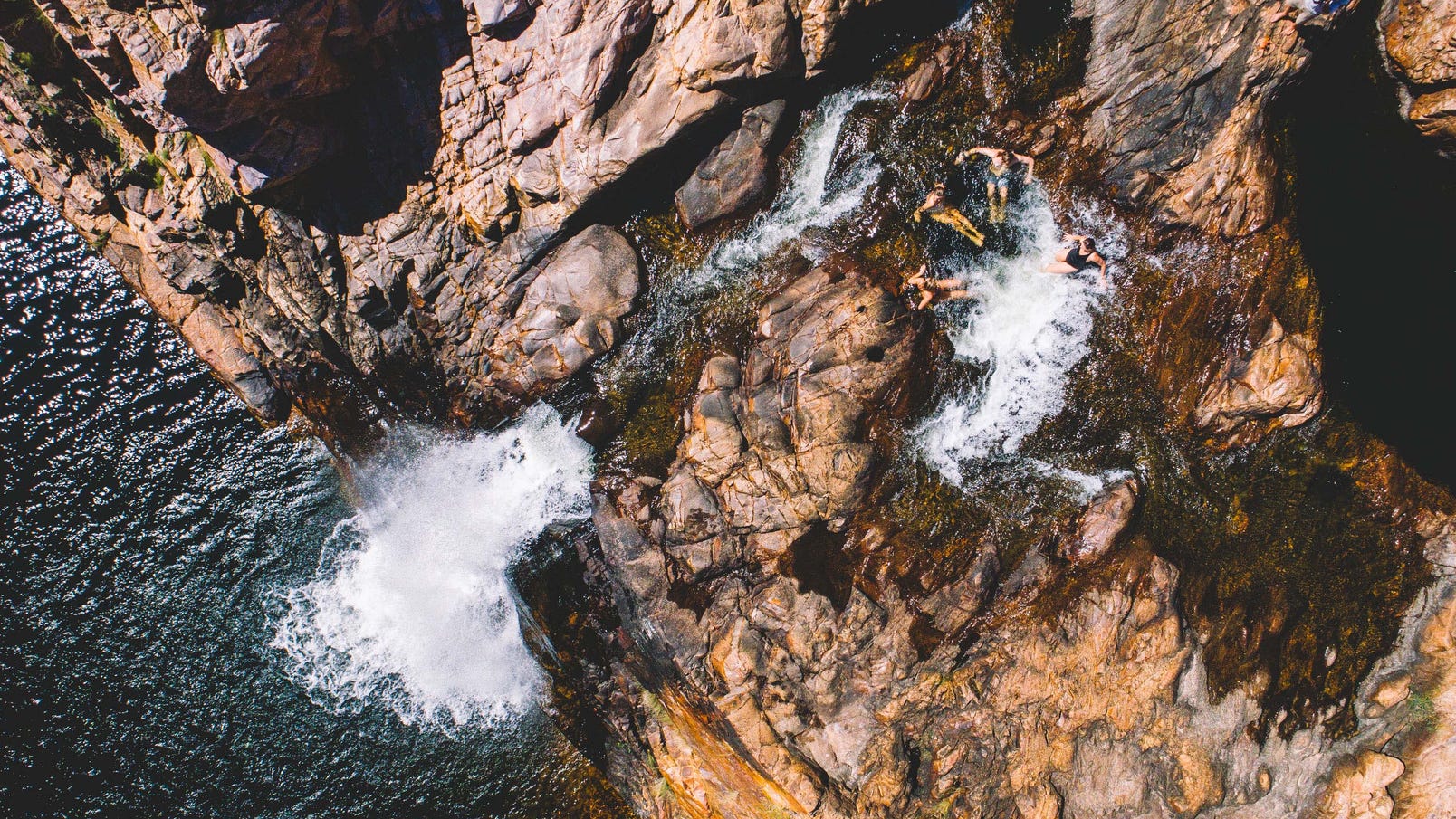 Aerial view of Maguk Falls Kakadu