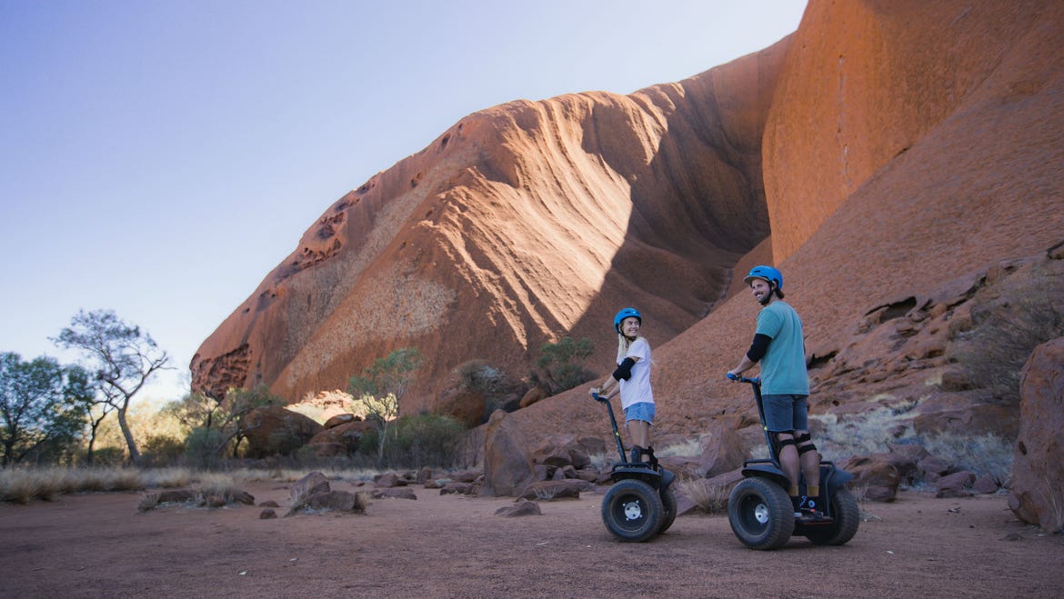 Elyse and Josh on Uluru Segway Tours