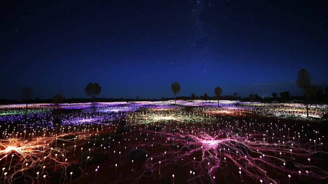 Bruce Munros field of light Uluru