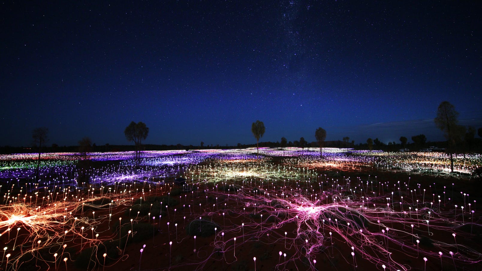 Bruce Munros field of light Uluru