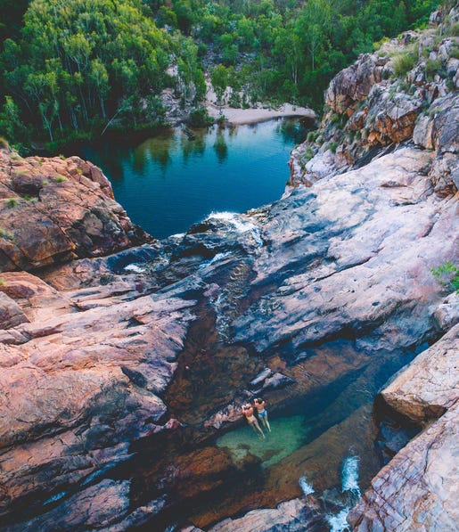 Aerial view of Gunlom Falls Kakadu