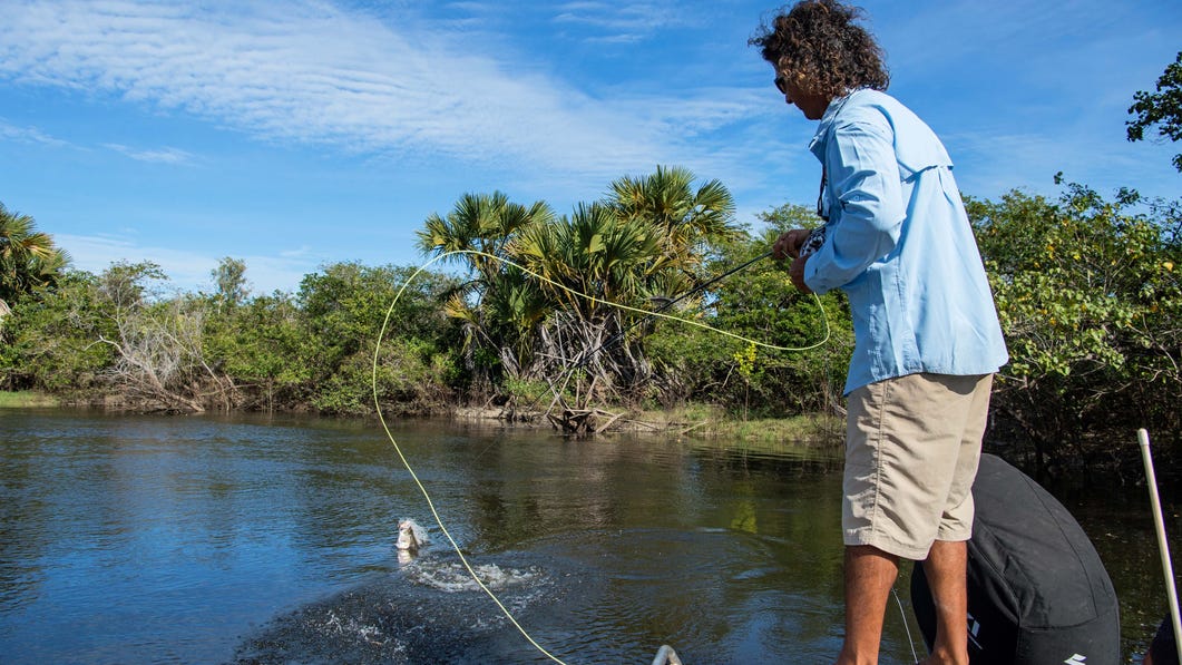 A man fishing near Darwin