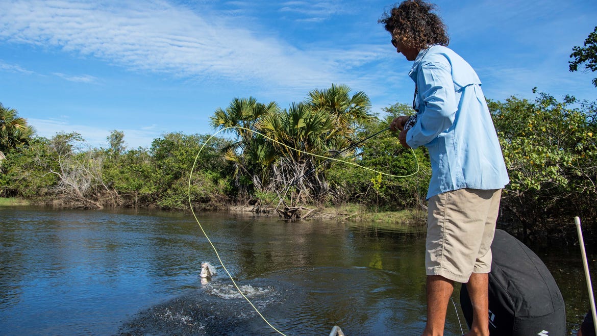 A man fishing near Darwin