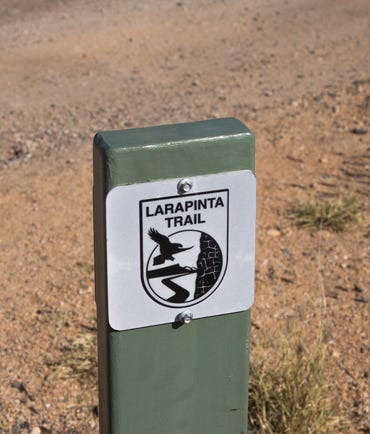 Signage along Larapinta Trail