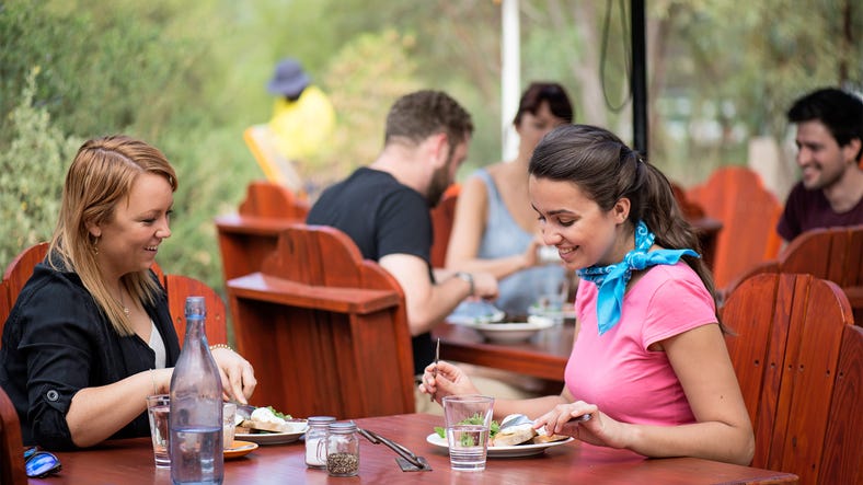 Dining at Bean Tree Cafe Alice Springs