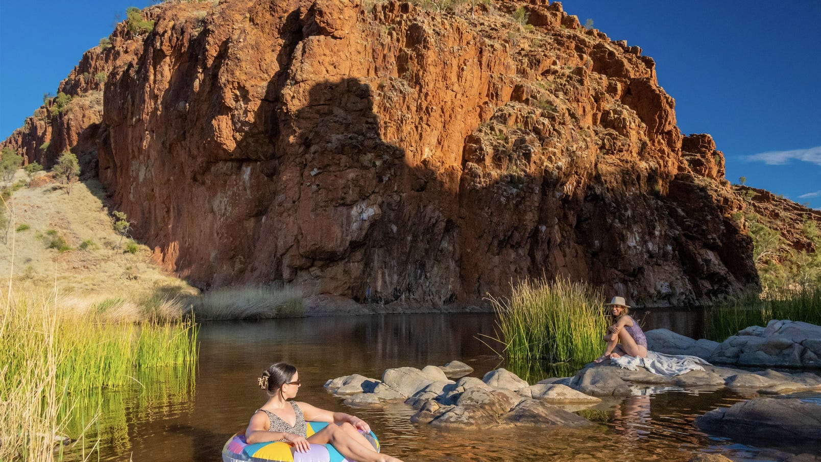Swimming at Glen Helen Gorge