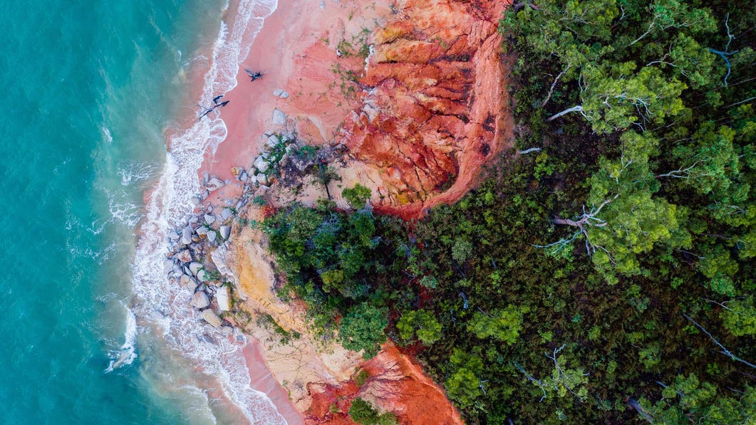 Aerial view of Tiwi Islands Rainbow Beach 2