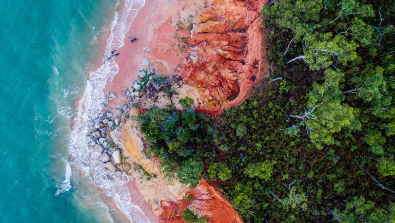 Aerial view of Tiwi Islands Rainbow Beach 2