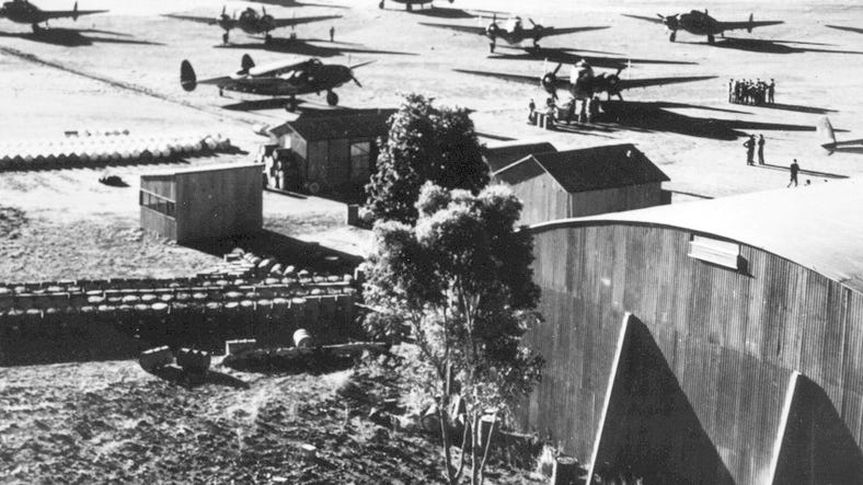 The R A A F Hudsons in Daly Waters manufactured by Sidney Williams