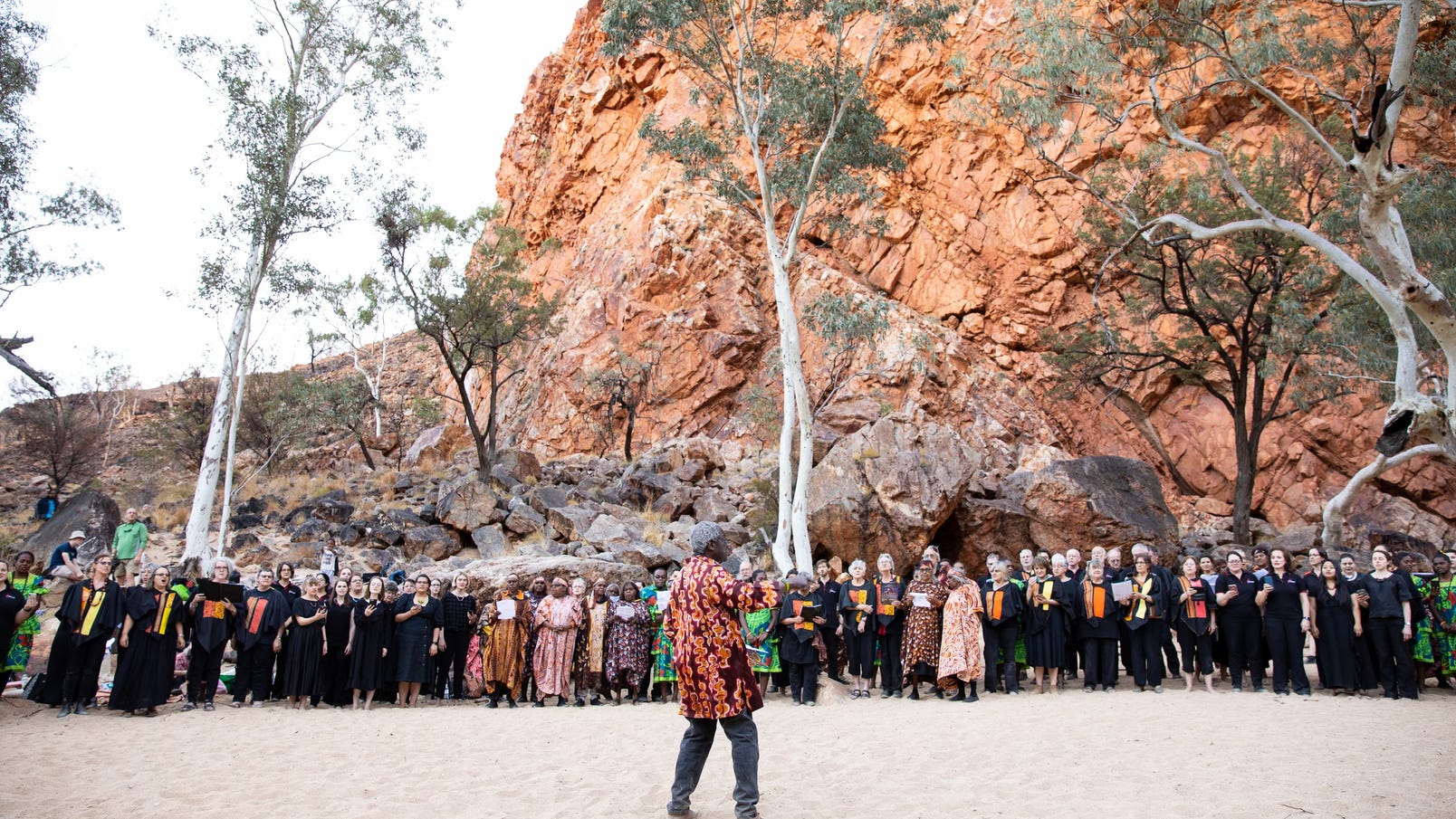 Desert Song choir at Ormiston Gorge