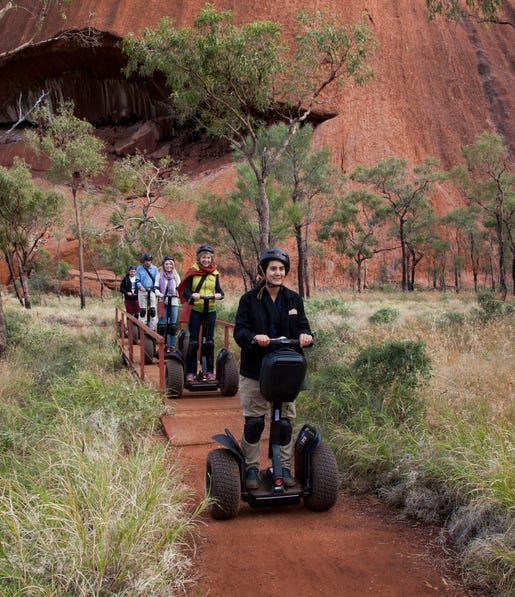 Uluru Segway Tour in front of Uluru