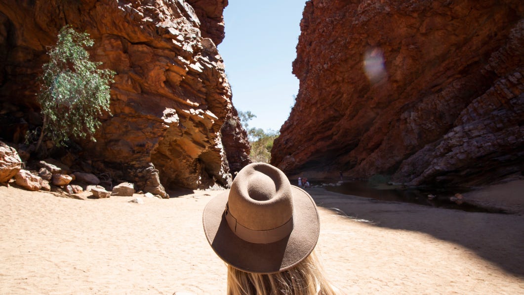 Girl at Simpsons Gap