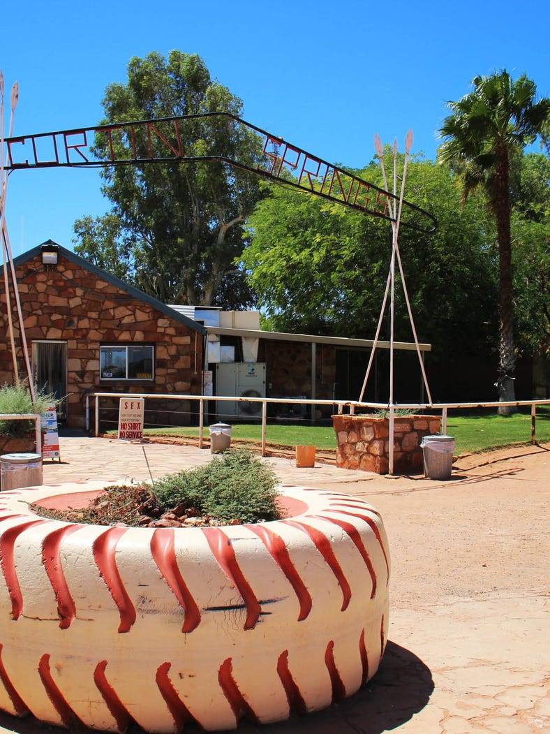 entrance to curtain springs in central australia