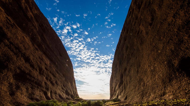 The view from Walpa Gorge walk at Kata Tjuta
