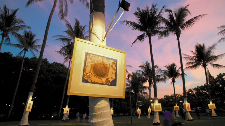 Pop up art gallery at Darwin festival