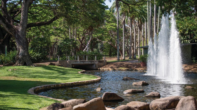 George Brown Botanic Gardens fountains Darwin