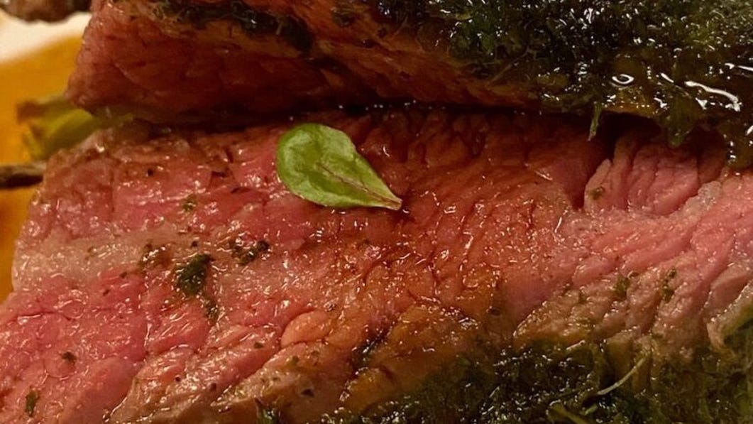 Kangaroo meat juicy