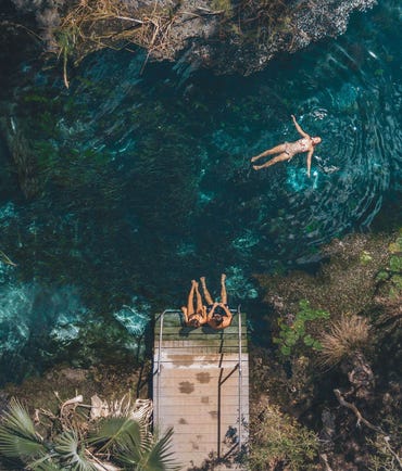 Swimming at Bitter Springs