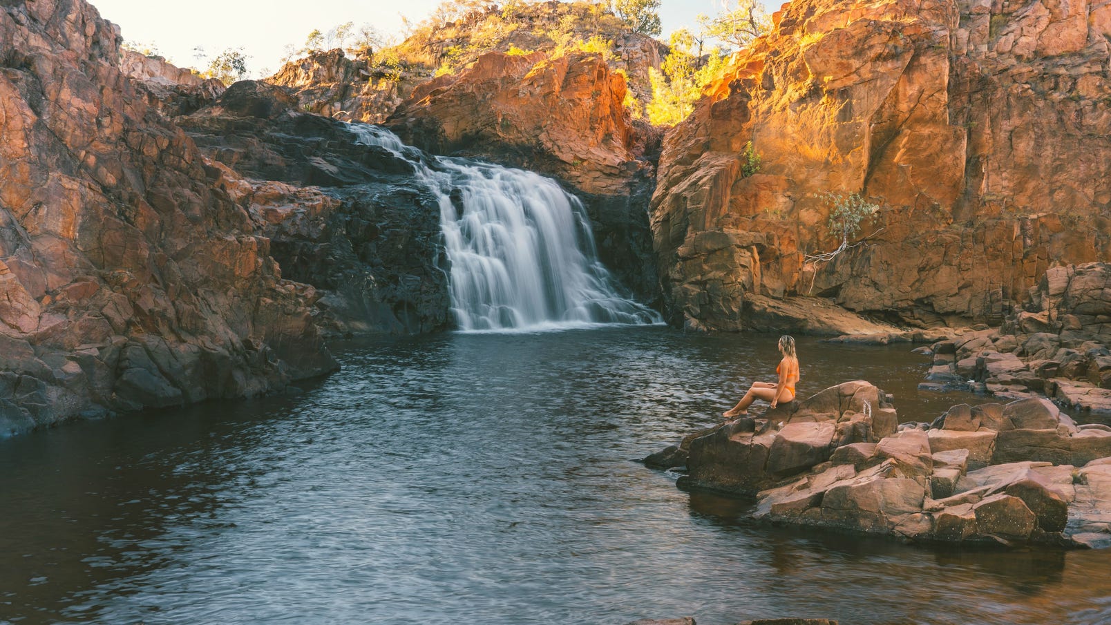 Sunrise at Edith Falls