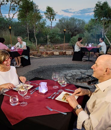 Dining under a desert moon
